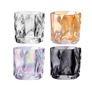 Vasos de Cóctel Vintage de 200 ml, Diseño de Espiral de Vidrio y Metal, Transparentes, para Whisky, Cerveza, Café, para Uso Doméstico y en Bares - Product Image 3