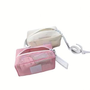 Sacs à maquillage en maille, trousse de toilette en maille, trousse de toilette portable, pochette zippée pour organiser les voyages, pochettes de maquillage et de toilette - Product Image 1