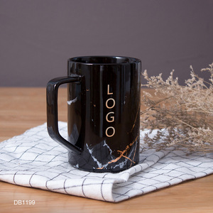 Tasses en céramique personnalisées avec impression sérigraphique à motif marbré pour cadeaux d'affaires - Product Image 4