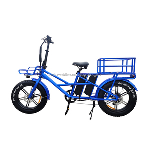 Consegna <span class=keywords><strong>bicicletta</strong></span> <span class=keywords><strong>elettrica</strong></span> con cestini anteriori e posteriori bici da carico <span class=keywords><strong>per</strong></span> pneumatici grassi da 20 pollici con doppia batteria - Product Image 1