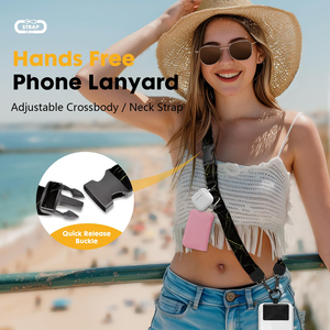 Custom logo Phone Lanyard Crossbody Wrist Strap Adjustable Crossbody Lanyard With <strong>Detachable</strong> <strong>Patch</strong> for Keychain ID Badge - Product Image 2
