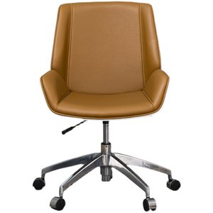 Fauteuil de Direction Moderne en Cuir avec Base en Acier Inoxydable et Fonction de Balancement Ergonomique - Product Image 1