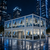 Maisons modulaires de luxe modernes en conteneurs préfabriqués, personnalisables, en panneaux sandwich d'acier, avec chambre, 20FT/40FT
