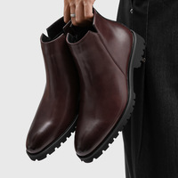Nouvelles Bottines Chelsea Homme 2026 Style Britannique avec Fermeture Éclair Latérale Décontractées Basses Rétro Tige en Microfibre Toutes Saisons 18234-J