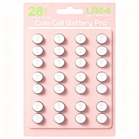 Batería de Botón Alcalina LR44 AG13 A76 de 1.5V, Alta Capacidad, Empaque Personalizado OEM/ODM