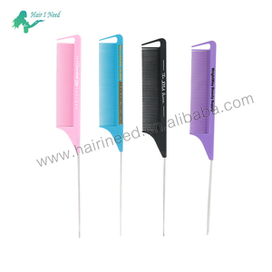 Logo personalizzato in plastica da barbiere <span class=keywords><strong>pettine</strong></span> taglio <span class=keywords><strong>capelli</strong></span> <span class=keywords><strong>pettine</strong></span> professionale intrecciatura in fibra di carbonio spilla coda <span class=keywords><strong>pettine</strong></span> - Product Image 1