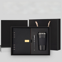 Conjunto de Regalo de Cuaderno Portátil de Cuero Elegante de Diseño Nuevo Personalizado con Bolígrafo y Taza Térmica para Reuniones Empresariales