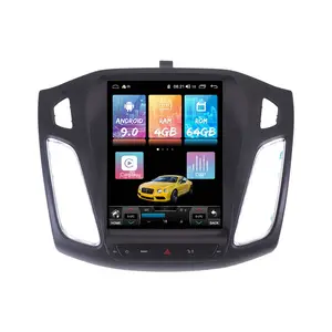 Android 9.0 4GB RAM ses 10.4 ''Vertical ekran Tesla kontrolü inşa carplay-in CARPLAY araba radyo Ford focus 2013 - 2017 GPS Nav