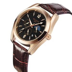 นาฬิกา6151สำหรับผู้ชายยี่ห้อ <span class=keywords><strong>Wlisth</strong></span> นาฬิกาข้อมือควอทซ์สำหรับนักธุรกิจที่แสดงปฏิทินเฟสดวงจันทร์เรืองแสงหรูหราหรูหรา - Product Image 4
