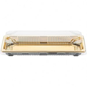 Bandeja Rectangular Desechable de Plástico PET para Sushi con Tapa Transparente Antivaho, Caja de Empaque para Comida para Llevar con Impresión UV Personalizada - Product Image 4