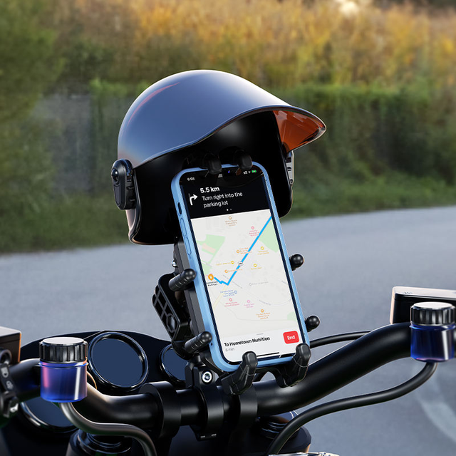 Kewig Motorcycle Phone Holder with Sunshade Ultraviolet-proof Waterproof Shockproof Bicycle Phone Holder for Riding Navigation