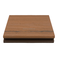 Planches de terrasse en composite bois-plastique (WPC) G2 Co-extrusion, personnalisables, contemporaines, antidérapantes, imperméables, à grain de bois, pour extérieur, ignifuges, pour jardin