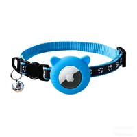 Collier pour animaux de compagnie AirTag avec étui de protection en silicone, collier pour chat anti-perte, support de suivi pour Apple AirTag