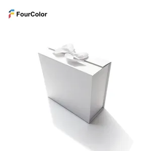 Scatole Regalo Grandi Bianche di Alta Qualità con Goffratura, Scatole Rettangolari per Proposta Damigella, Scatole Regalo Pieghevoli - Product Image 2