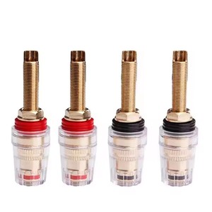 Amplifikatör hoparlör <span class=keywords><strong>Terminal</strong></span> konnektörü için 4mm muz fiş soketli konnektör ciltleme sonrası ses Video kablosu fişleri ve adaptörü - Product Image 1