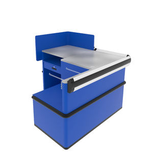 Revêtement en poudre de métal de couleur personnalisée comptoir de caisse de supermarché comptoir de caissier pour supermarché - Product Image 2