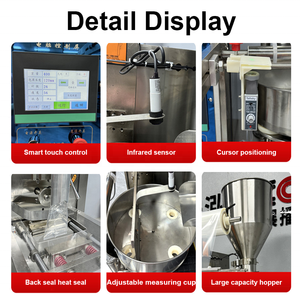 Machine d'emballage de remplissage latéral pour sachets de film plastique, tasses doseuses, café en grains, aliments, bonbons, noix, thé, riz - Vente en gros usine - Product Image 6