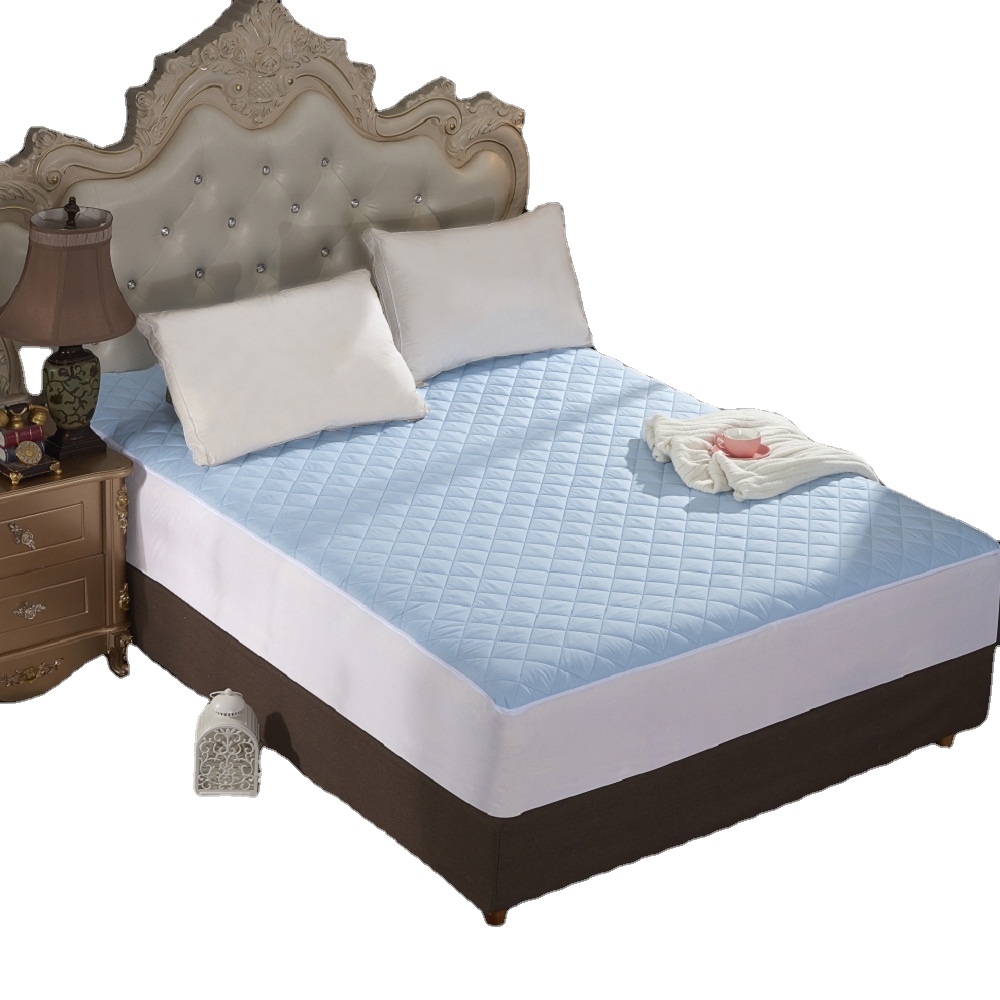 Oeko-tex стандарт 100 анти Постельные клопы Небесно-Голубой эпонж стеганый Водонепроницаемый Матрас протектор amazon двойной размер