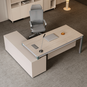 Bureau de direction modulaire en forme de L de haute qualité, personnalisé, moderne, en bois, avec certification CE - Product Image 5