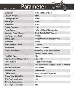 Moto Cross Électrique Économique Tout-Terrain 21 kW Turbo, Motos <span class=keywords><strong>Dirt</strong></span> Bikes Sur Ron Ultra Bee - Product Image 5