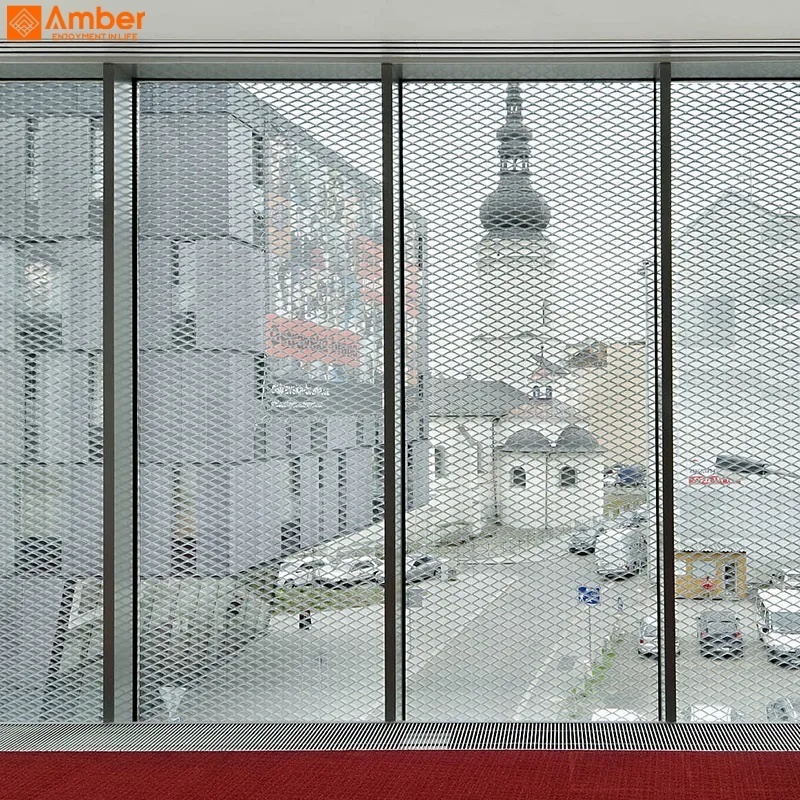 Factory Price Powder Coated Aluminum Metal Expanded Mesh Micro Diamond Hole Net for Window Sunshade Screens