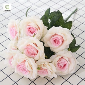 Grand <span class=keywords><strong>Bouquet</strong></span> <span class=keywords><strong>de</strong></span> roses artificielles 10 têtes pour la maison, décoration <span class=keywords><strong>de</strong></span> Festival, fête <span class=keywords><strong>de</strong></span> mariage, blanc, <span class=keywords><strong>Rose</strong></span> - Product Image 1