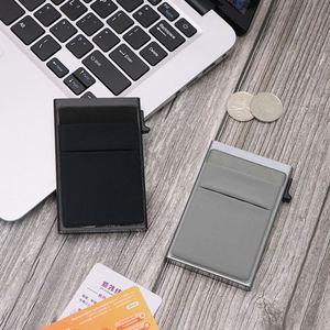 RTS Fashion Pop-up <b>Metal</b> <b>Wallet</b> Men's Slim Minimalist Card Pouch RFID Blocking Credit Card Holder Aluminum ID Card Case - Product Image 4