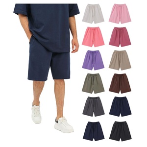 320g all'ingrosso puro <span class=keywords><strong>cotone</strong></span> Retro processo di lavaggio, tinture abbaglianti, Casual sciolto Plus Size adatto per gli uomini e gli Shorts da donna - Product Image 1