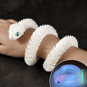 Figura de acción creativa de serpiente con huevo, impresa en 3D, articulada, con ojos simulados, juguete infantil, adornos y artesanías, éxito transfronterizo - Product Image 1