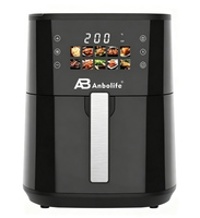 Anbolife Harga Grosir Kompetitif Air Fryer 8L ETL CE Efisiensi Tinggi Kustomisasi Air Fryer Pilihan Panas Rendah Rongga Logam