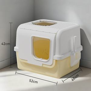 <span class=keywords><strong>Toilette</strong></span> pour <span class=keywords><strong>chat</strong></span> à rabat arrière de grande taille entièrement fermée Boîte de litière pour <span class=keywords><strong>chat</strong></span> <span class=keywords><strong>Toilette</strong></span> d'entraînement pour <span class=keywords><strong>chat</strong></span> d'intérieur - Product Image 5