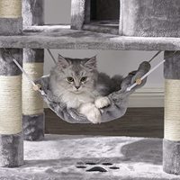 Arbre à chat à plusieurs niveaux pour chats d'intérieur Grande tour pour chats avec griffoirs en sisal, perchoirs, maisons, hamac et paniers