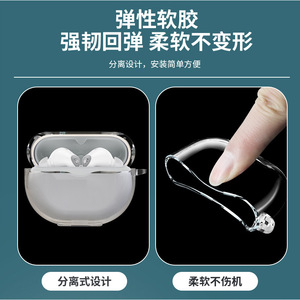 Étui pour écouteurs Air3 Pro, coque souple transparente en TPU, anti-rayures, anti-poussière - Product Image 5