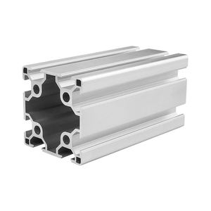 Industrial Aluminum Alloy 6000 Series T5 Euro-standard Double-slot Square Tube Heavy-duty Frame Fence Equipment Cutting Service - Product Image 1