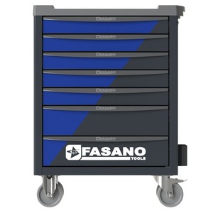 Carrito de Herramientas Rodante Fasano Tools con 7 Cajones, Organizador de Almacenamiento Azul Gris para Garaje o Taller - Product Image 1