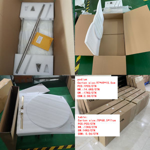 Podio de Acrílico Directo de Fábrica |   <span class=keywords><strong>Atril</strong></span> Combinado de PMMA y Metal |   Soporte de Presentación Resistente para Conferencias y Aulas - Product Image 5