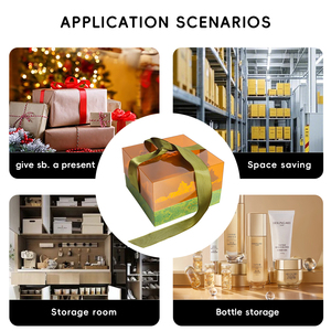 Boîte cadeau à couverture rigide pour festivals et fêtes d'anniversaire Boîtes rigides de 2mm avec stratification brillante Impression couleur transparente - Product Image 5