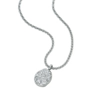 Kalung Liontin Tekstur Berkilau Rantai Bambu Minimalis Uniseks Tekstur Kertas Timah Tidak Beraturan Serbaguna
