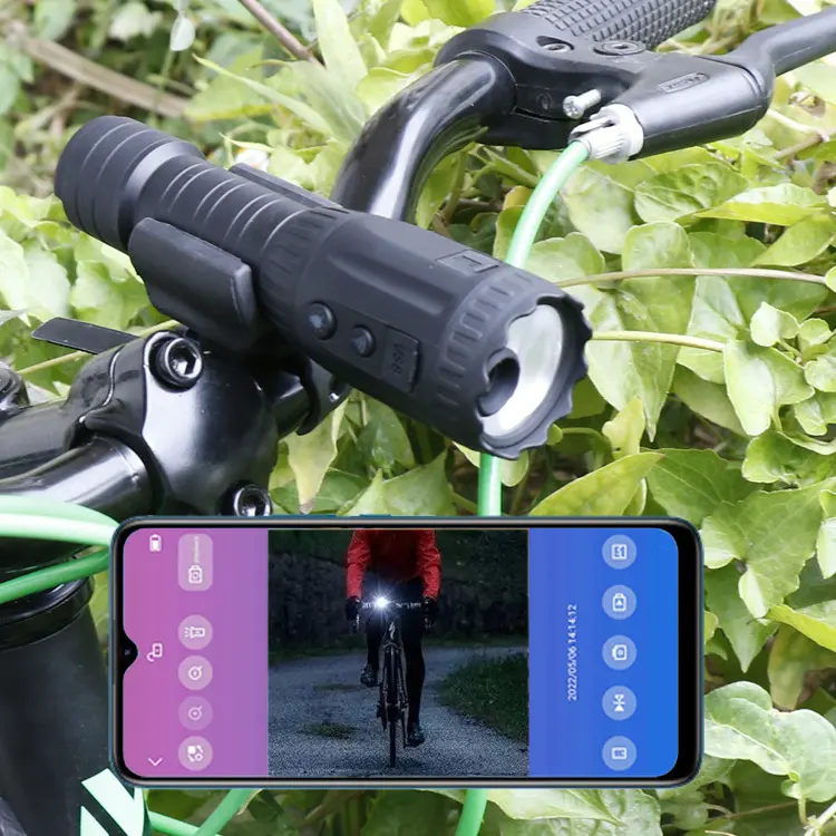 كاميرا عالية الدقة دراجة ضوء دراجة ضوء التخييم accessorios ضوء مع مغناطيس ، مصباح يدوي ليد