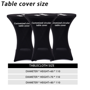 Vente chaude Housses de <span class=keywords><strong>table</strong></span> extensibles en tricot polyester/coton rondes modernes personnalisées pour fête en plein air mariage bar Zhide - Product Image 3