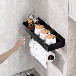 Support de rangement mural en alliage de zinc pour cuisine, porte-serviettes de salle de bain sans perçage, design moderne pour coiffeuse - Product Image 6