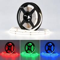 Lampu LED Strip COB Putih Hangat 24V 8mm 384LED/m IP20 Dapat Dipotong, Dapat Dibengkokkan, untuk Dekorasi Rumah
