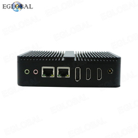 EGLOBAL-Miniordenador industrial resistente, J4125, N100, N150, 2Lan, Linux, Ubuntu, para redes y LoT, sin ventilador, VPN industrial