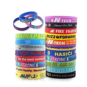 สายรัดข้อมือซิลิโคนสำหรับงานอีเว้นท์ แบบขายส่ง ไม่มีลาย พิมพ์ได้เอง สำหรับงานเทศกาล กิจกรรมส่งเสริมการขาย และโฆษณา - Product Image 1