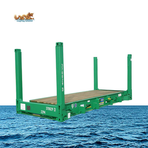 20 20ft 20 '20 ft Flat Rack Flatrack Fixed Corner Post Contenedor de envío a la venta - Product Image 5