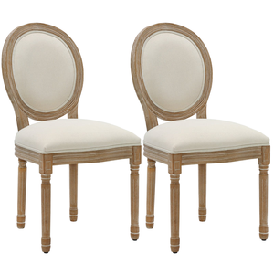 Stile francese Vintage Louis sedia classica in legno massello cuscino più spesso per la casa sala da pranzo tradizionale Foshan mobili per la casa - Product Image 1