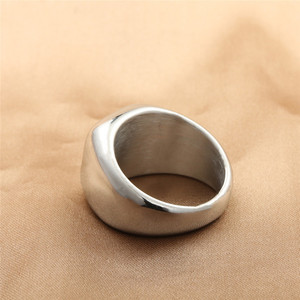yunnique Men's <b>Titanium</b> Steel Square <b>Ring</b> Geometric Polished Silver Gift Jewelry 280663 - Product Image 3
