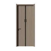 Porte intérieure moderne en MDF blanc, design minimaliste, insonorisée, ouverture latérale, pour usage domestique ou professionnel, surface finie
