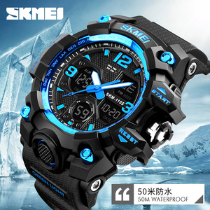 Montre Digitale Homme Tendance Double Affichage <span class=keywords><strong>Skmei</strong></span> <span class=keywords><strong>1155B</strong></span> Chronographe de Haute Qualité - Product Image 3