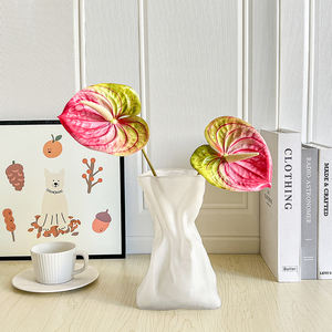 Sıcak satış düğün dekor yapay çiçekler anthureal gerçek dokunmatik anthuflower anthuflower tek çiçek - Product Image 4